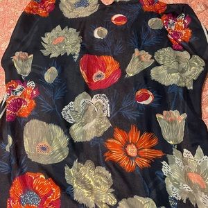 Woven Heart Navy Floral Coverup